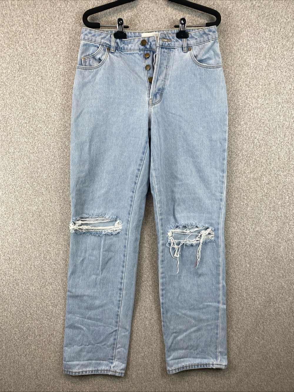 Rolla's Jeans Womens 28 Organic Cotton Regular Straight high Rise Button Fly